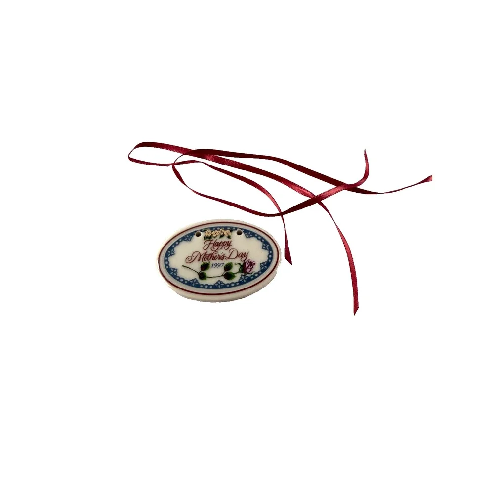 1997 Longaberger Mother's Day Oval‎ Ceramic Tie-On